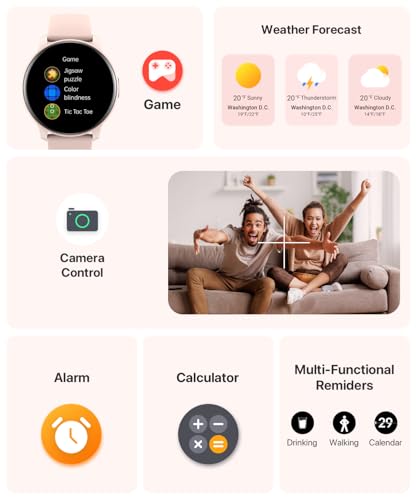 Versatile Fitness Smartwatch for Calls & Health Tracking
