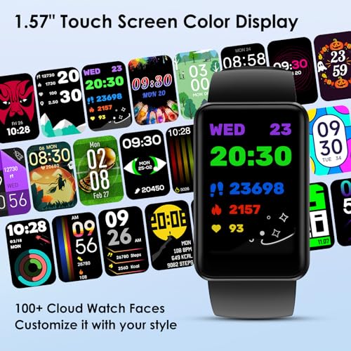 KEEPONFIT Fitness Tracker with Touch Screen & 100 Modes