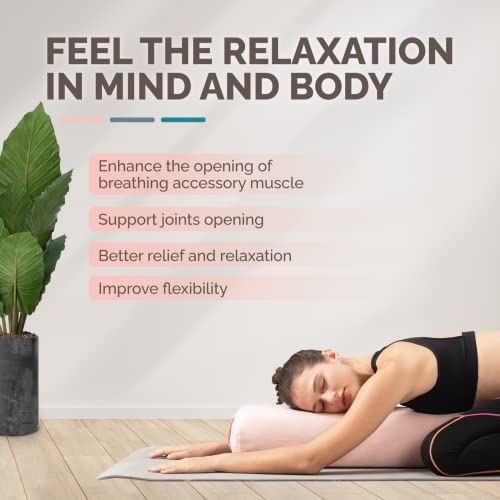 Yes4All Triple-Layer Sponge Yoga Bolster Pillow for Restorative Yoga & Meditation