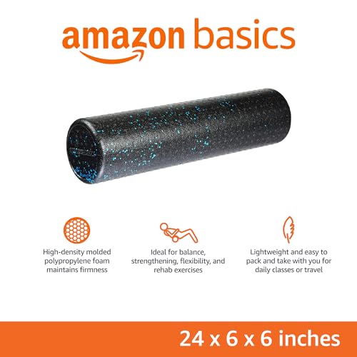 High-Density Round Foam Roller for Exercise - 24-Inch