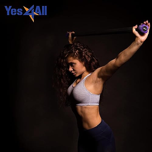 Yes4All Weighted Pilates Bar for Total Body Workout
