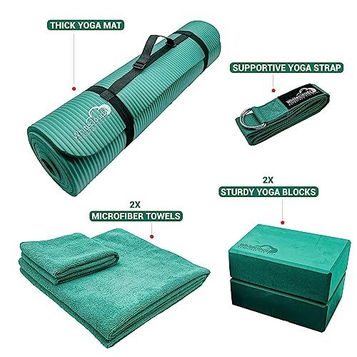 WHITECLOUDZ 7-Piece Yoga Kit for Home Workouts