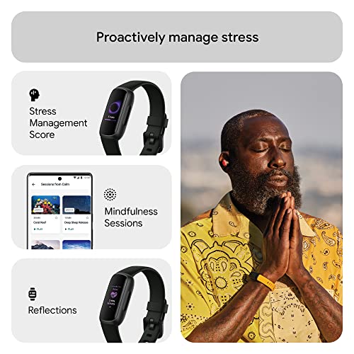 Fitbit Inspire 3 Health & Fitness Tracker Midnight Zen/Black