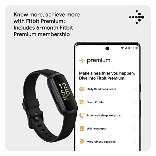 Fitbit Inspire 3 Health & Fitness Tracker Midnight Zen/Black
