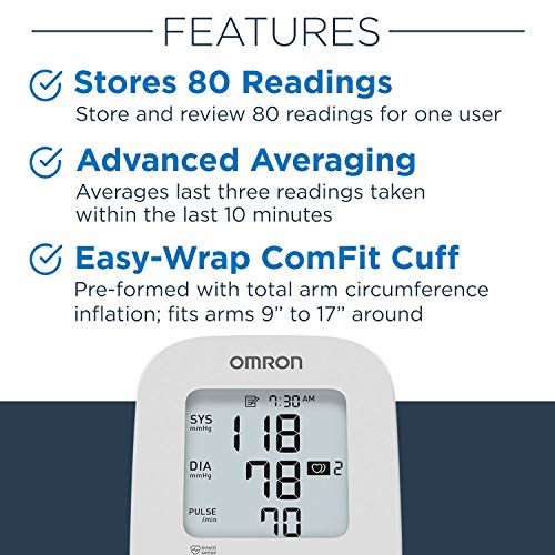 OMRON Silver Bluetooth Blood Pressure Monitor with Storage