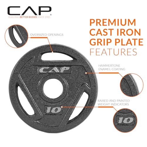 CAP Barbell 2-Inch Olympic Grip Weight Plate Set