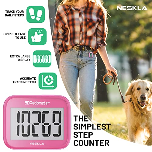 Large Display 3D Pedometer Step Counter for All Ages