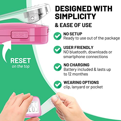 Large Display 3D Pedometer Step Counter for All Ages