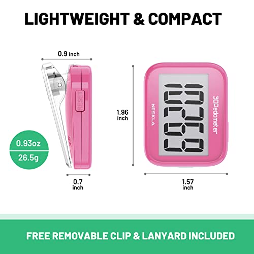 Large Display 3D Pedometer Step Counter for All Ages