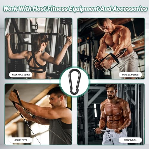 4 Pack Heavy Duty 3.1" Steel Carabiners for Fitness