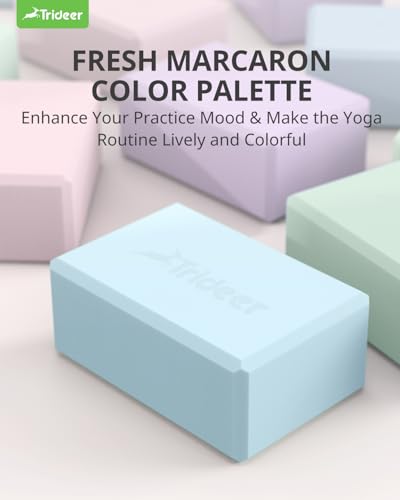 Trideer Premium Yoga Blocks, Supportive, Lightweight, Odor Resistant