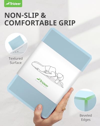 Trideer Premium Yoga Blocks, Supportive, Lightweight, Odor Resistant