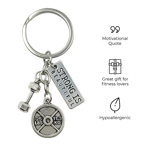 Strong is Beautiful Fitness Keychain - Great Gift