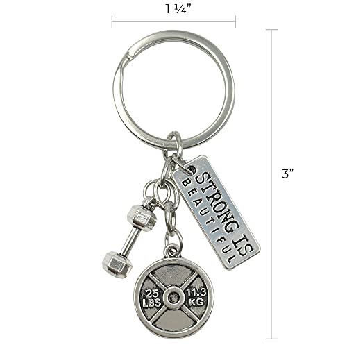Strong is Beautiful Fitness Keychain - Great Gift