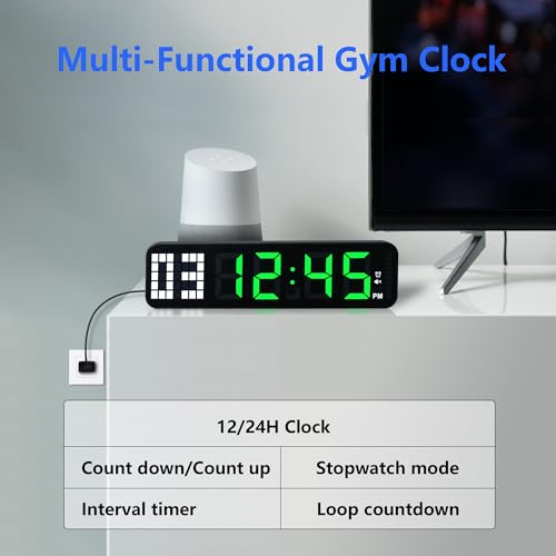 15'' Gym Timer Wall Clock with Remote Control