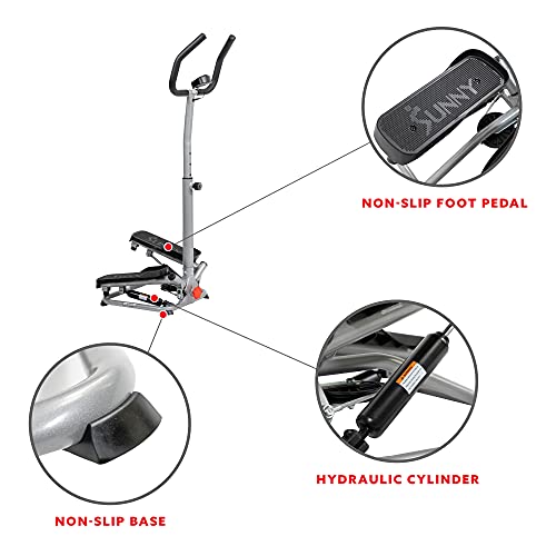 Sunny Health & Fitness Twist Stepper with Handlebar