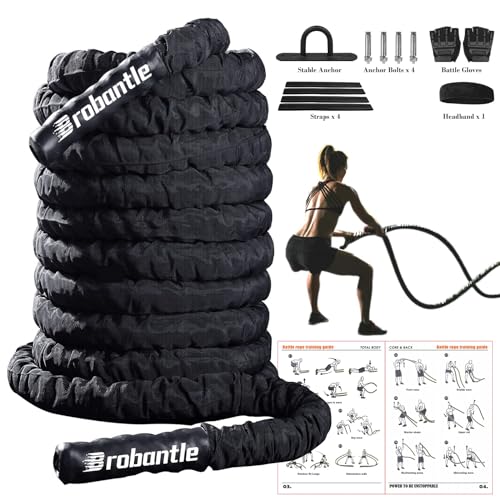 30FT Heavy Battle Rope for Effective Home Workouts
