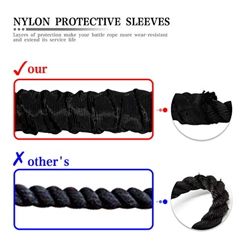 30FT Heavy Battle Rope for Effective Home Workouts