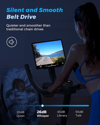 MERACH Exercise Bike with Exclusive App and Dumbbell Rack