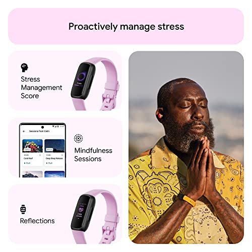 Fitbit Inspire 3 Health & Fitness Tracker - Lilac/Black