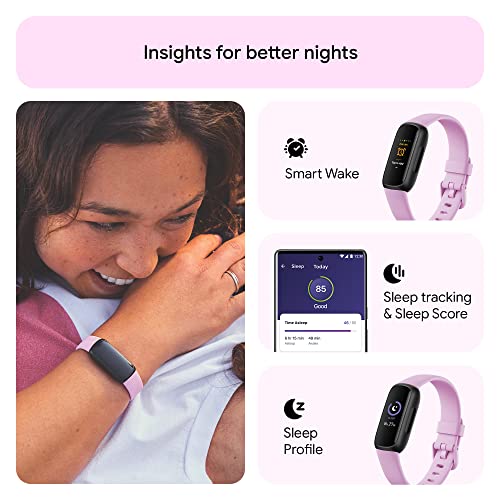 Fitbit Inspire 3 Health & Fitness Tracker - Lilac/Black