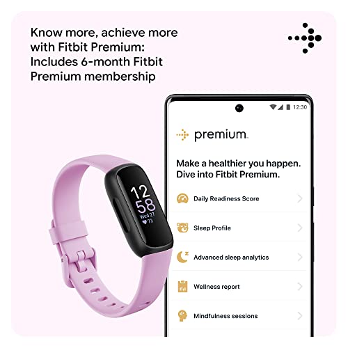 Fitbit Inspire 3 Health & Fitness Tracker - Lilac/Black