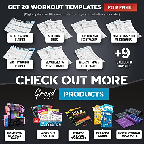 Large Workout Poster Set with 12 Charts & More