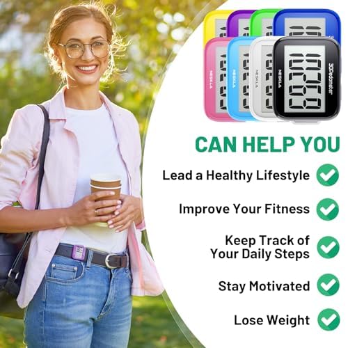 NESKLA 3D Pedometer: Simple Step Counter, Large Display
