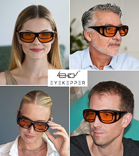 Eyekeeper Fitover Blue Light Blocking Computer Glasses, Amber