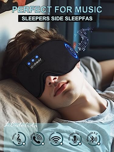 LC-dolida Sleep Headphones with Bluetooth for Side Sleepers
