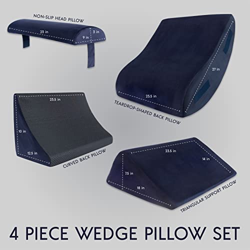 Orthopedic Bed Wedge Pillow Set - Adjustable Support