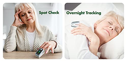 Bluetooth Pulse Oximeter for Overnight SpO2 Tracking with App