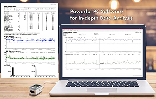 Bluetooth Pulse Oximeter for Overnight SpO2 Tracking with App