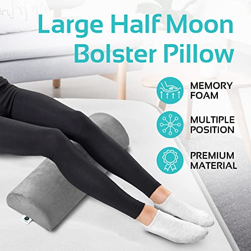 Large Half Moon Bolster Pillow for Total Body Support