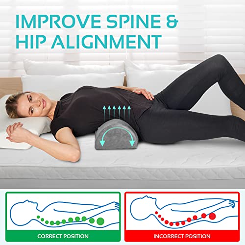 Large Half Moon Bolster Pillow for Total Body Support