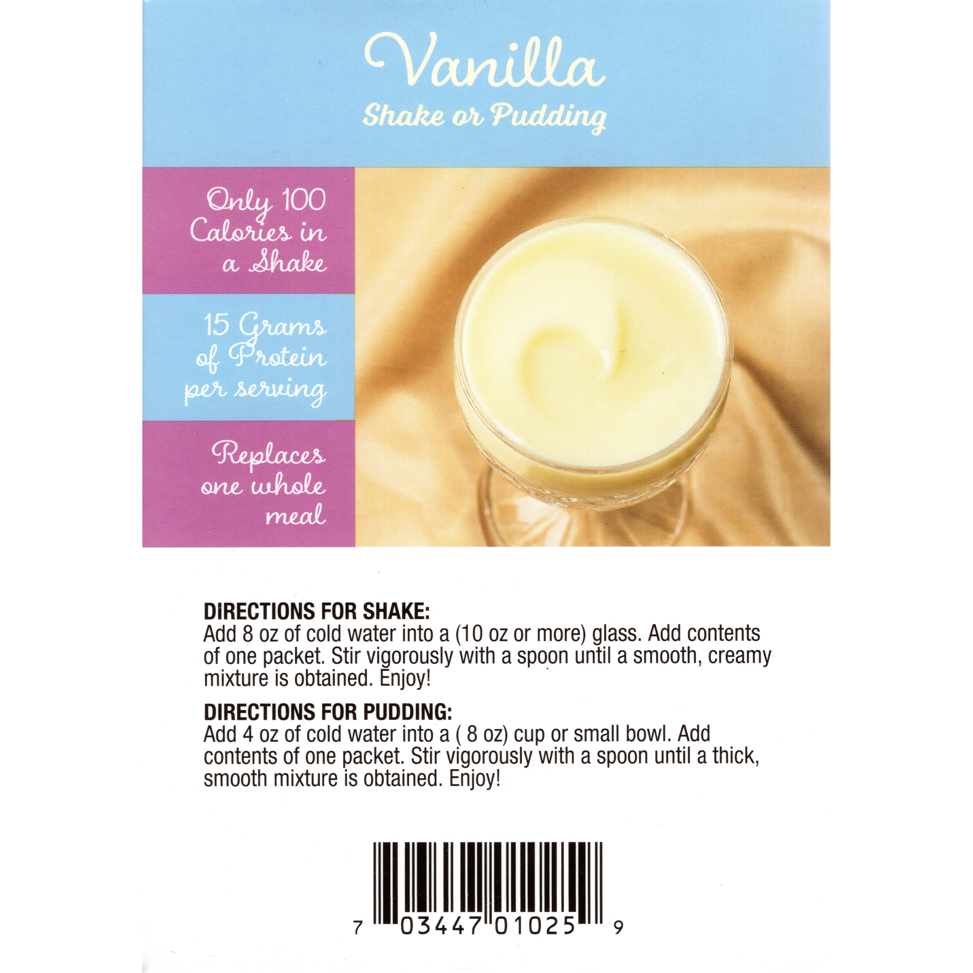 Vanilla High Protein Meal Replacement Shake - 7/Box