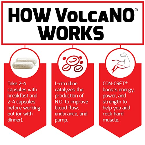 Volcano Nitric Oxide Pre Workout Supplement for Men