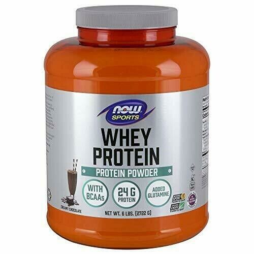 NOW Whey Protein, 24g BCAAs, Creamy Chocolate