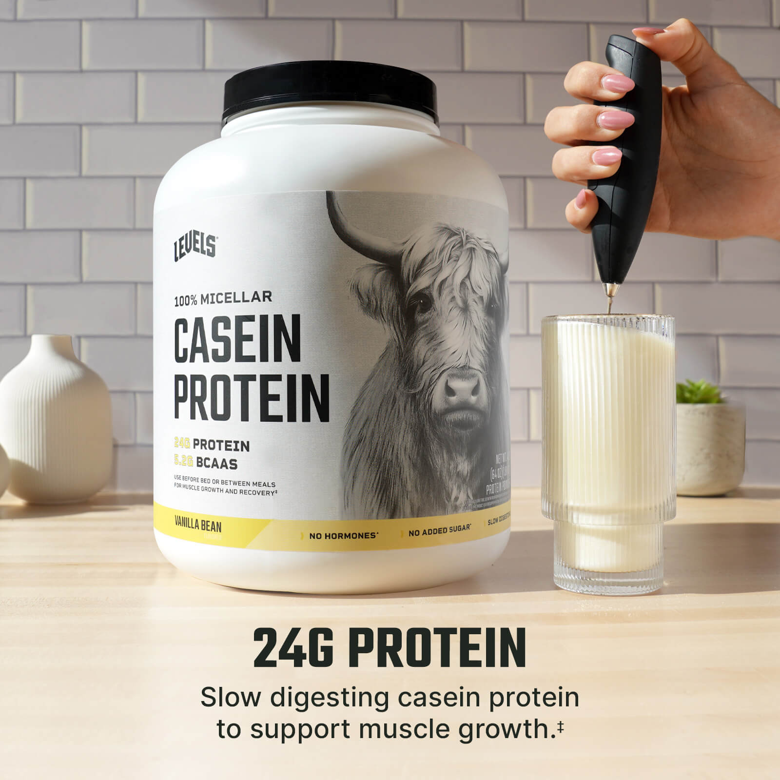 Vanilla Bean Micellar Casein Protein, Hormone-Free, 2LB
