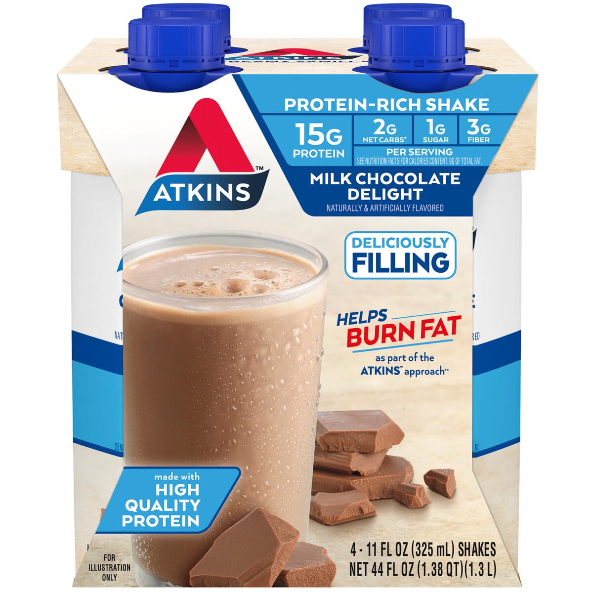 Atkins Milk Chocolate Protein Shake (4-pack)