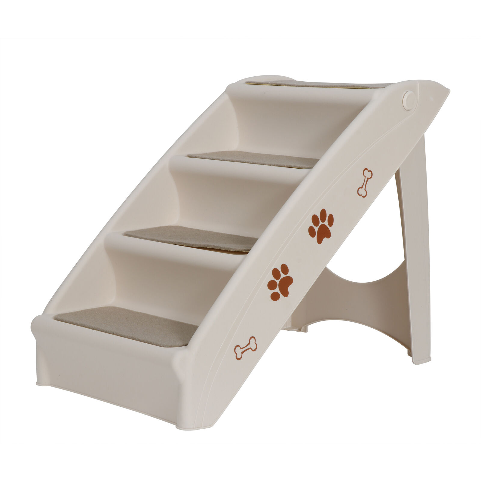Foldable Dog Stairs with Support Frame