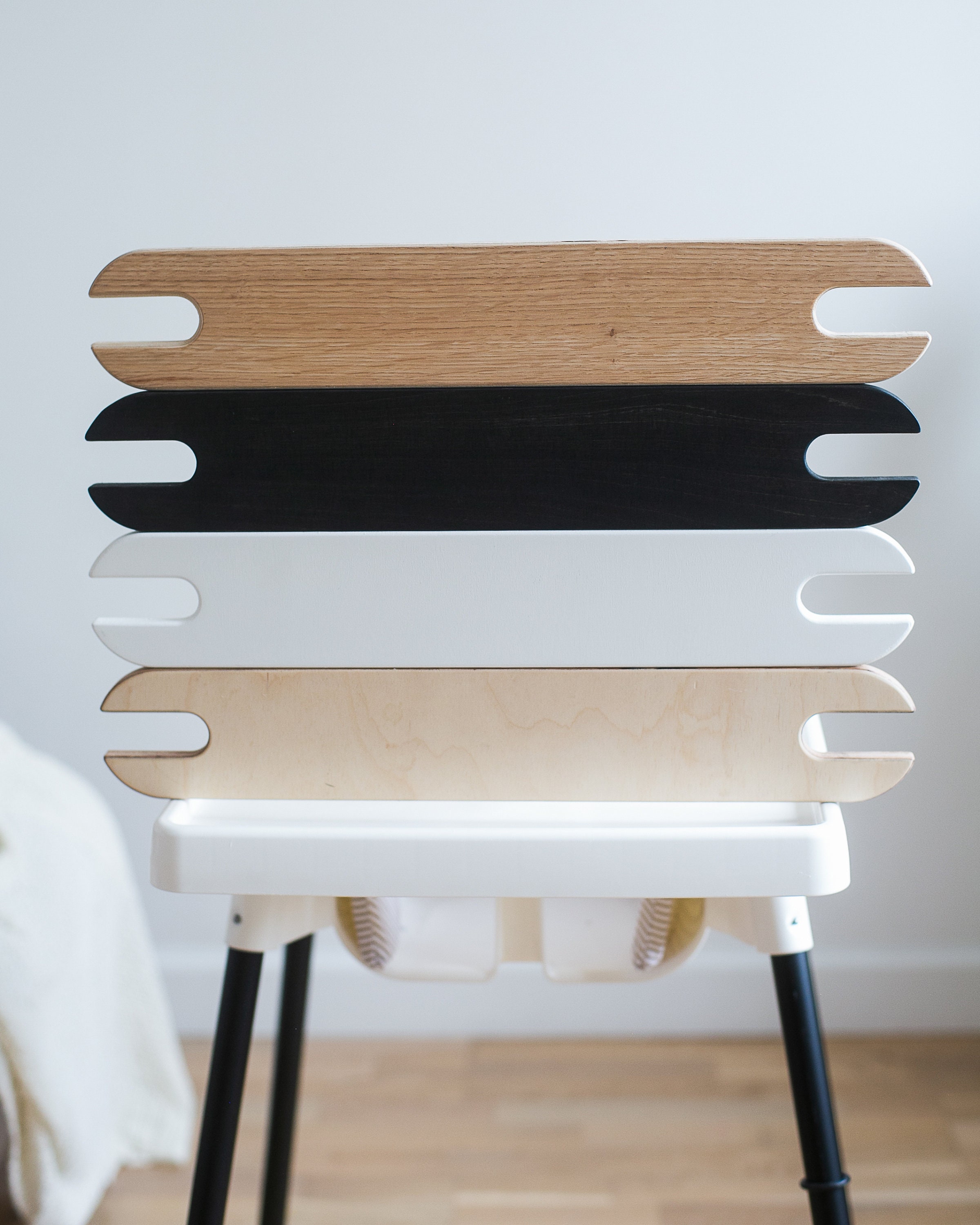 IKEA highchair footrest for minimalist babies