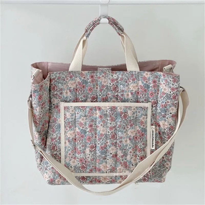 Korean Floral Mother & Baby Bag - Multi-Functional Shoulder Bag