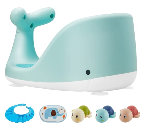 Whale Baby Bath Seat with 3 Bath Toys