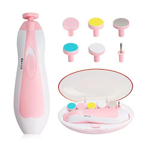Electric Baby Nail Trimmer with Light - Pink