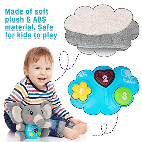 Plush Elephant Musical Baby Toy for 0-36 Months