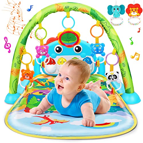 Dinosaur Baby Gym Play Mat with Music