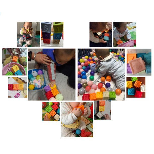 Soft Baby Building Blocks for Teething & Stacking