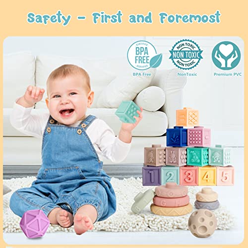 Montessori-inspired Stacking & Sensory Baby Toys