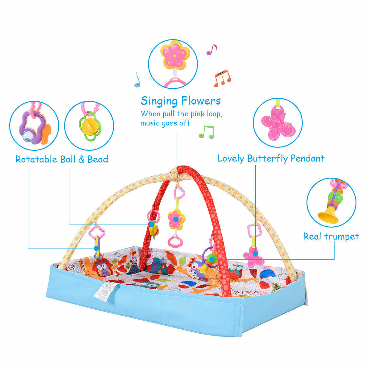 Multifunctional Baby Activity Gym with Hanging Toys